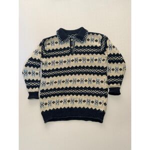 St. John's Bay Vintage Fair Isle Style Sweater | Size Large